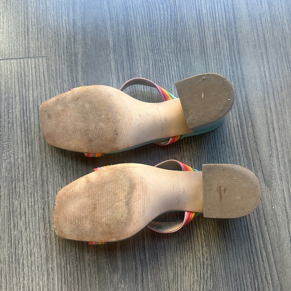 Rainbow leather block heels - Picture 5 of 5